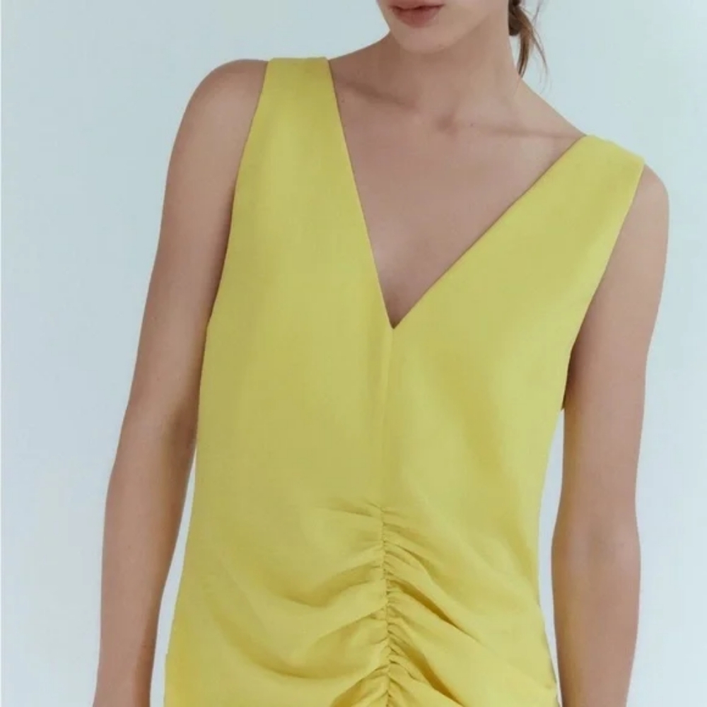 ZARA CENTER RUCHED DRESS - Picture 3 of 7